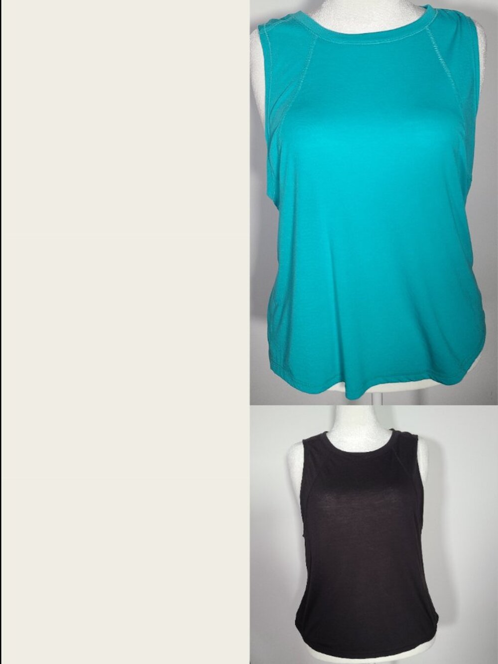 2 Athletic Works Tank Workout Tops Teal & Black XL